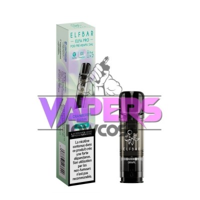 Paquete De 2 Cápsulas ELFA Pro 2ml 20mg Elf Bar – Arándano Y Uva