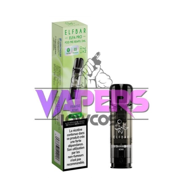 Paquete De 2 Cápsulas ELFA Pro 2ml 20mg Elf Bar – Fresa Kiwi