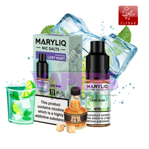 Lost Mary Maryliq - Lime Rum - 10ml Nic Salt E-Liquid (20mg)