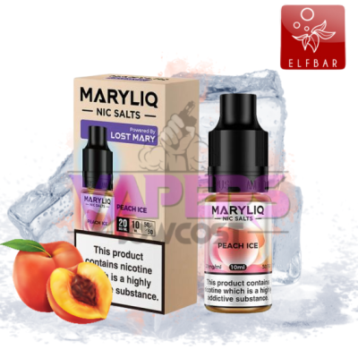 Lost Mary Maryliq - Peach Ice - 10ml Nic Salt E-Liquid (20mg)