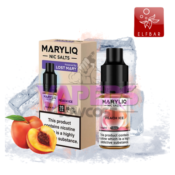 Lost Mary Maryliq - Peach Ice - 10ml Nic Salt E-Liquid (20mg)