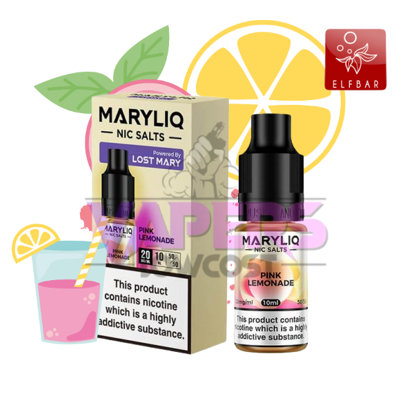 Lost Mary Maryliq - Pink Lemonade - 10ml Nic Salt E-Liquid (20mg)