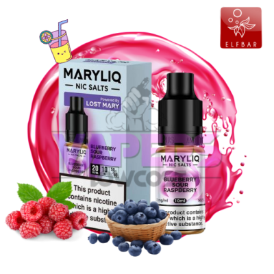 Lost Mary Maryliq - Blueberry Sour Raspberry - 10ml Nic Salt E-Liquid (20mg)