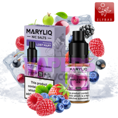 Lost Mary Maryliq Triple Berry Ice 10ml Nic Salt E-Liquid (20mg)