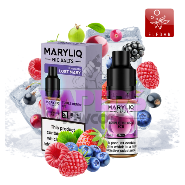 Lost Mary Maryliq Triple Berry Ice 10ml Nic Salt E-Liquid (20mg)