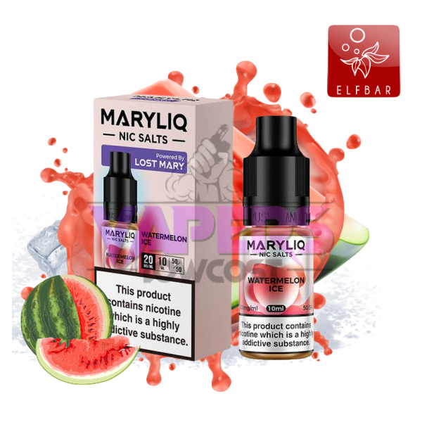 Lost Mary Maryliq - Watermelon Ice 10ml - Nic Salt E-Liquid (20mg)