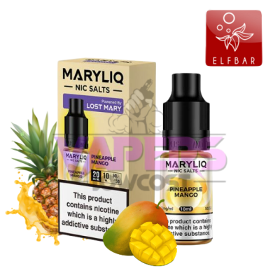 Lost Mary Maryliq - Pineapple Mango - 10ml Nic Salt E-Liquid (20mg)