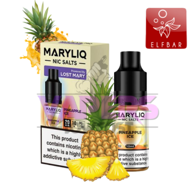 Lost Mary Maryliq - Pineapple Ice 10ml - Nic Salt E-Liquid (20mg)