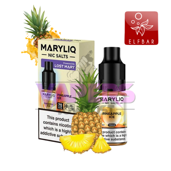 Lost Mary Maryliq - Pineapple Ice 10ml - Nic Salt E-Liquid (20mg)