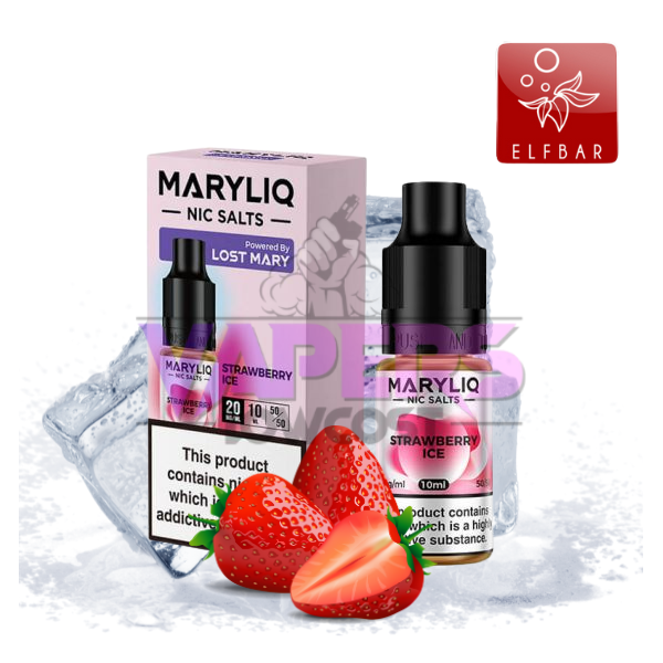 Lost Mary Maryliq - Strawberry Ice 10ml - Nic Salt E-Liquid (20mg)