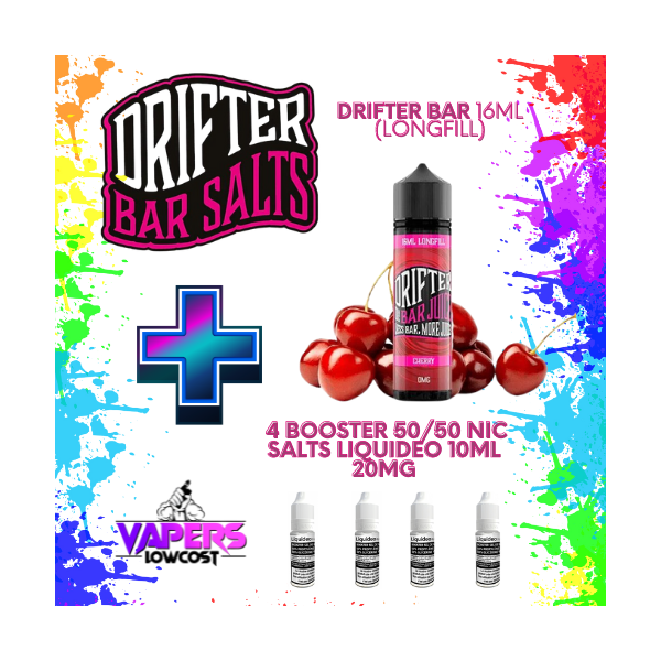 Drifter Bar (Pack Salts) 16ml (Longfill) 60ml 10/15mg Cherry