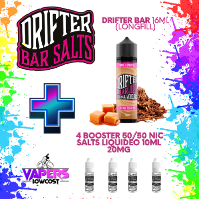 Drifter Bar (Pack Salts) 16ml (Longfill) 60ml 10/15mg Cream Tobacco