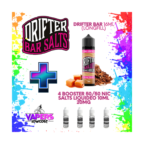 Drifter Bar (Pack Salts) 16ml (Longfill) 60ml 10/15mg Cream Tobacco