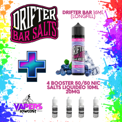 Drifter Bar (Pack Salts) 16ml (Longfill) 60ml 10/15mg Blueberry Ice