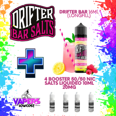 Drifter Bar (Pack Salts) 16ml (Longfill) 60ml 10/15mg Pink Lemonade