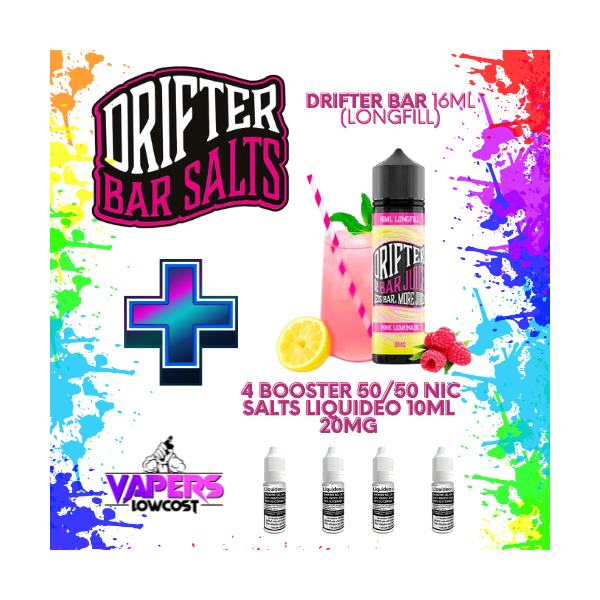 Drifter Bar (Pack Salts) 16ml (Longfill) 60ml 10/15mg Pink Lemonade