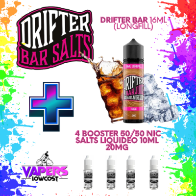 Drifter Bar (Pack Salts) 16ml (Longfill) 60ml 10/15mg Cola