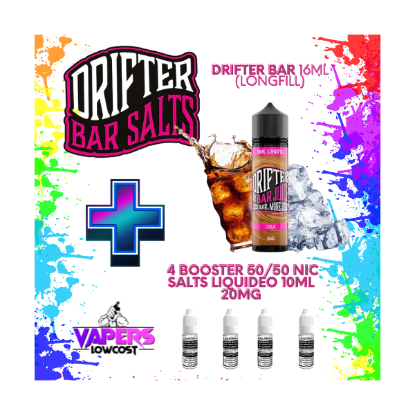 Drifter Bar (Pack Salts) 16ml (Longfill) 60ml 10/15mg Cola