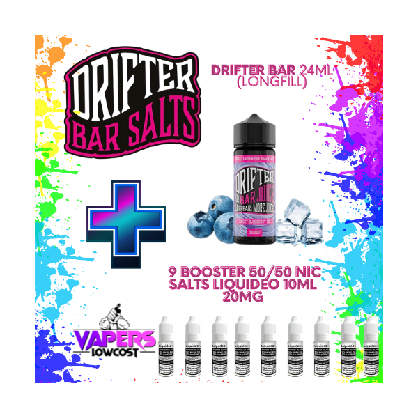 Drifter Bar (Pack Salts) 24ml (Longfill) 120ml 10/15mg Blueberry Ice