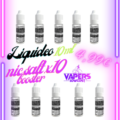 Liquideo Booster 10ml Nic salt 50/50 20mg (PACK DE 10 UNIDADES)