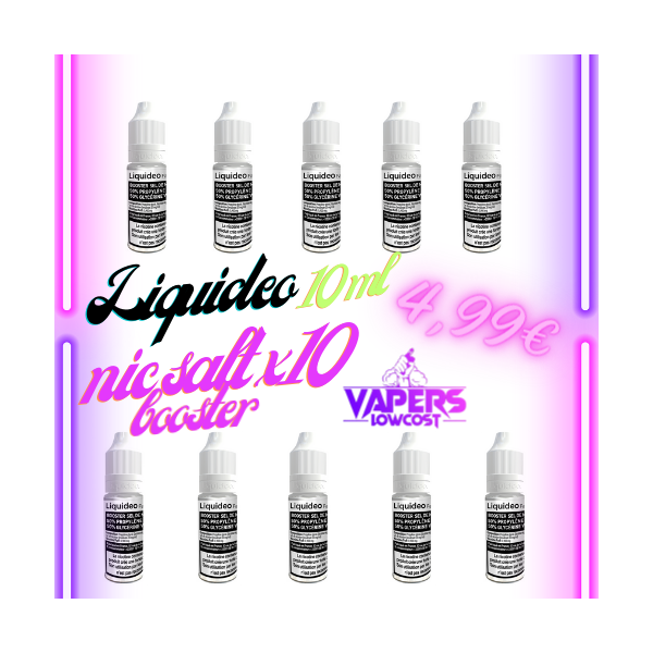 Liquideo Booster 10ml Nic salt 50/50 20mg (PACK DE 10 UNIDADES)