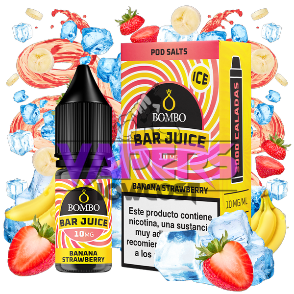 Banana Strawberry Ice 10ml – Bar Juice by Bombo