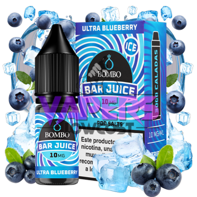 Ultra Blueberry Ice 10ml – Bar Juice by Bombo