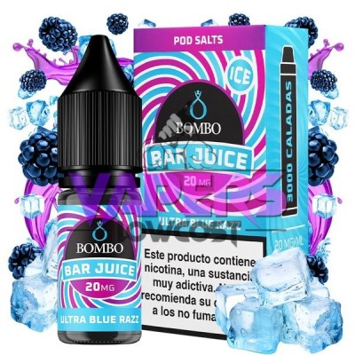 Ultra Blue Razz Ice 10ml – Bar Juice by Bombo