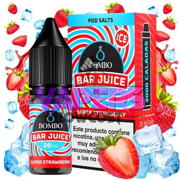 Super Strawberry Ice 10ml – Bar Juice by Bombo