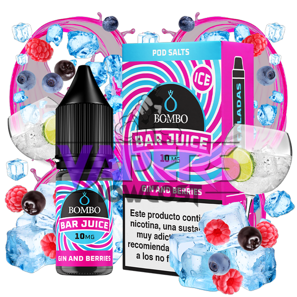 Gin & Berries Ice 10ml – Bar Juice by Bombo